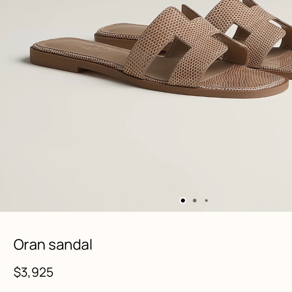 Hermes Beige Argile Oran Sandal - Picture 6 of 6